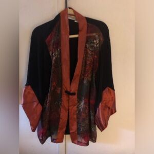 Misplaced -Chico's Orange and Black Kimono Jacket - $60 or $50 w/offer 130A